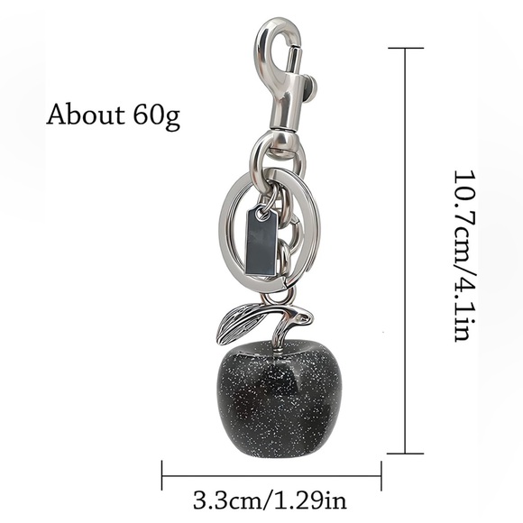 Black Apple Bag Charm NWT 🍎🍎🍎 - Picture 4 of 7